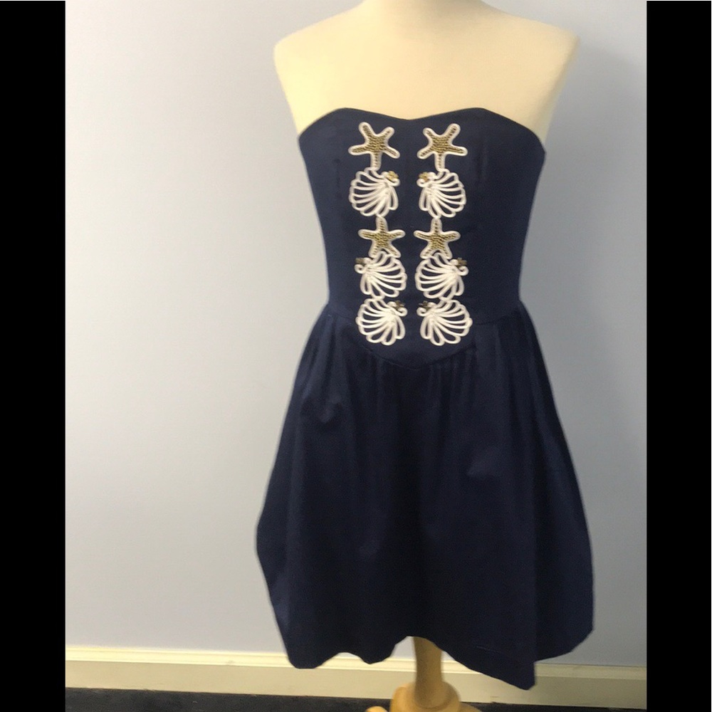Lilly Pulitzer Strapless Nautical Dress